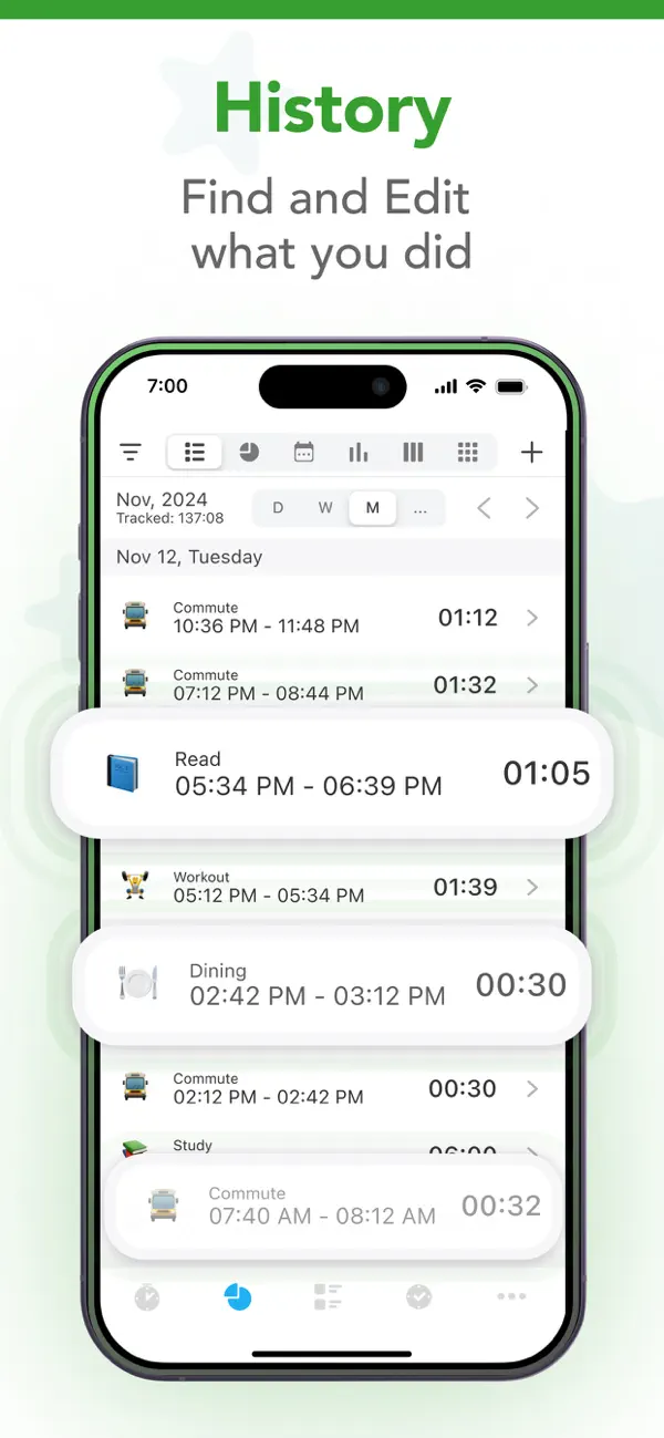 aTimeLogger - Personal Tracker screenshot 1