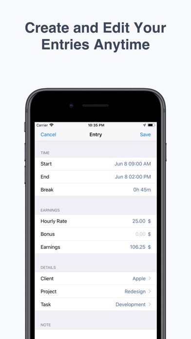 atWork Hours & Pay Tracker screenshot 4