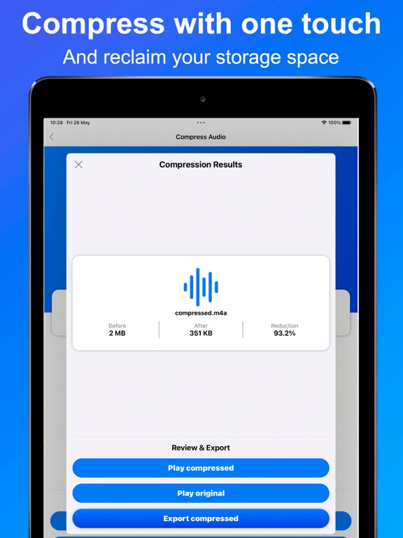 Audio Compressor - MP3 Shrink screenshot 1