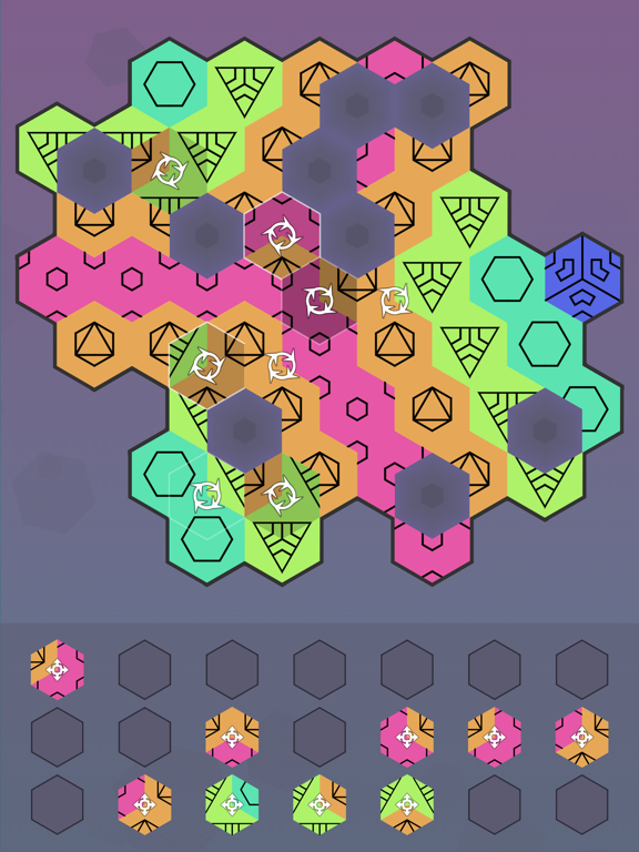 Aurora Hex - Pattern Puzzles screenshot 1