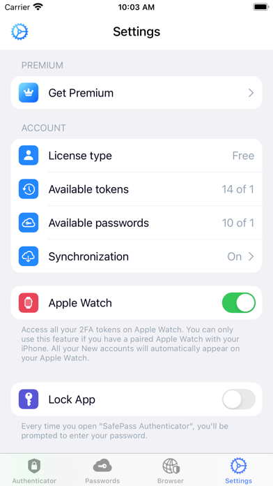 Authenticator App ¹ screenshot 1