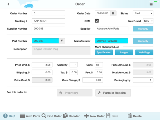 Auto Repair Shop (for Tablet) screenshot 4