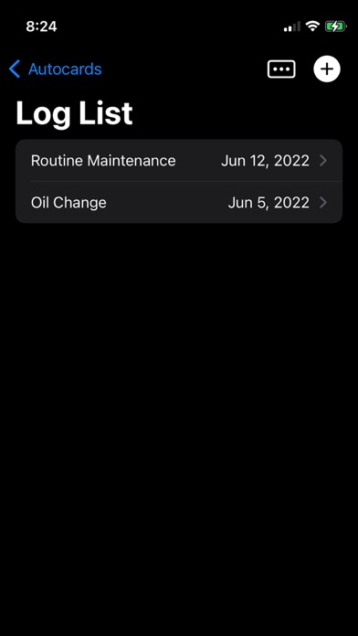 Autocards - Vehicle Log screenshot 2