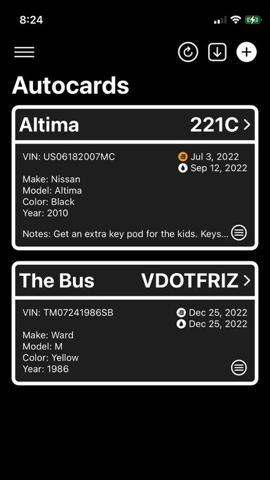 Autocards - Vehicle Log screenshot 5
