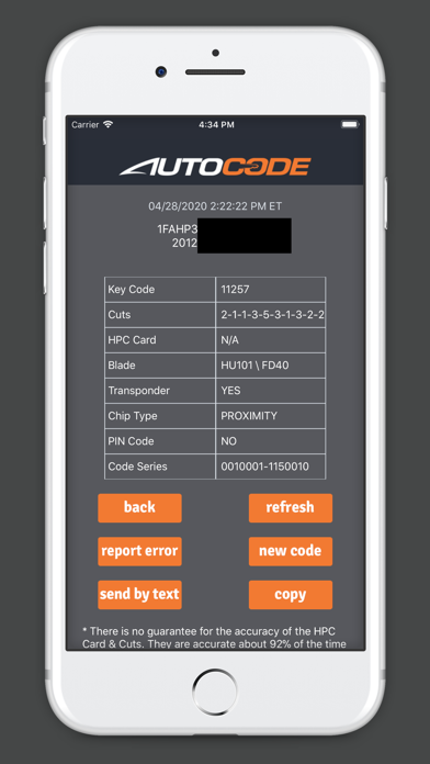 AutoCode - VIN to Key Code screenshot 1