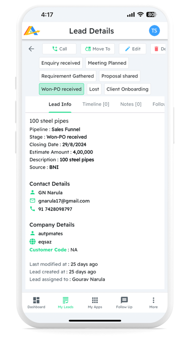 Automate Sales CRM screenshot 3