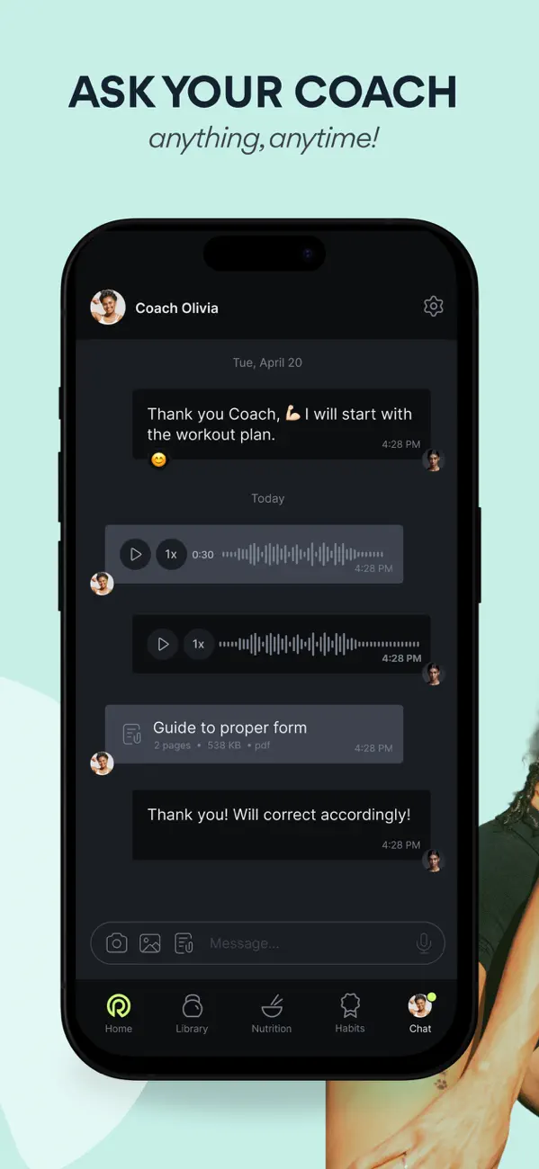 Avida: 1-on-1 Fitness Coach screenshot 1