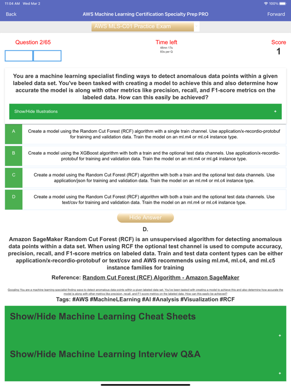 AWS Machine Learning Exam Prep screenshot 10