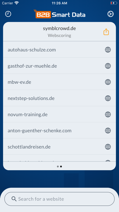 B2B Web Profiler screenshot 1
