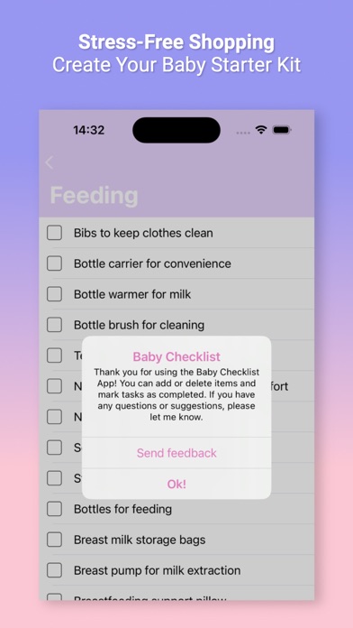 Baby Checklist - Shopping List screenshot 1