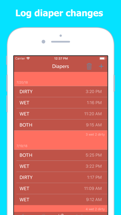 Baby Feeding Log screenshot 1