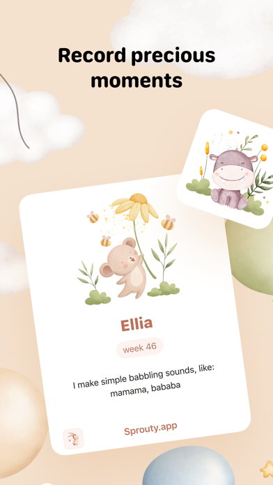 Baby Milestone Tracker Sprouty screenshot 2