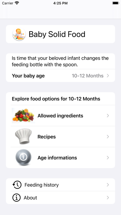 Baby Solid Food screenshot 2