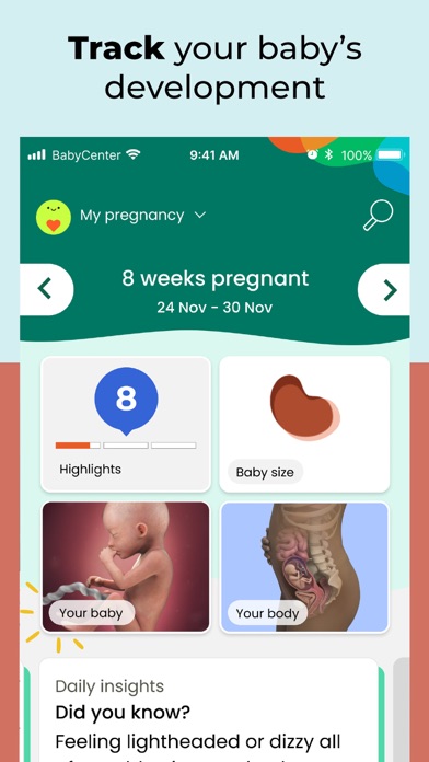 BabyCenter Track Pregnancy App screenshot 1