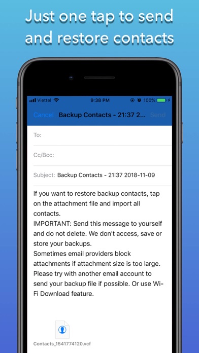 Backup Contacts Cleaner screenshot 3