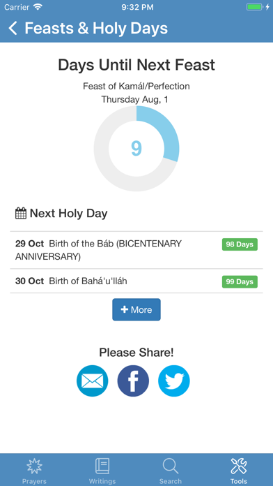 Bahá'í Prayers,Writings,Tools screenshot 1