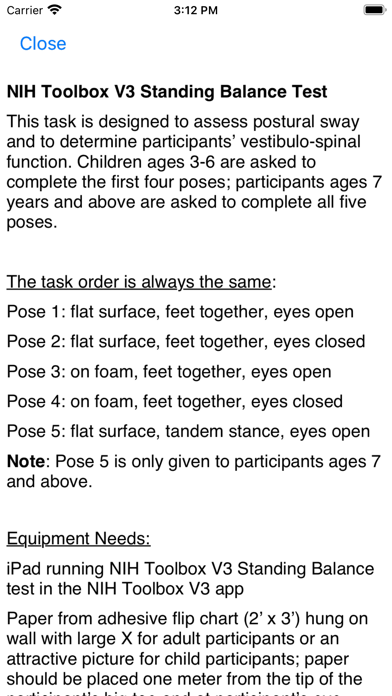 Balance by NIH Toolbox V3 screenshot 2