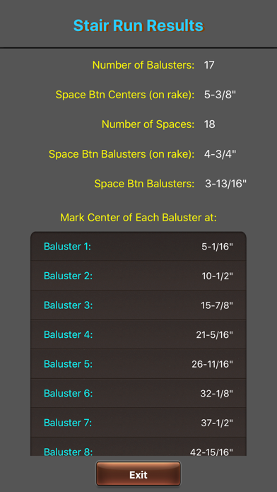 Baluster Calculator Elite screenshot 4