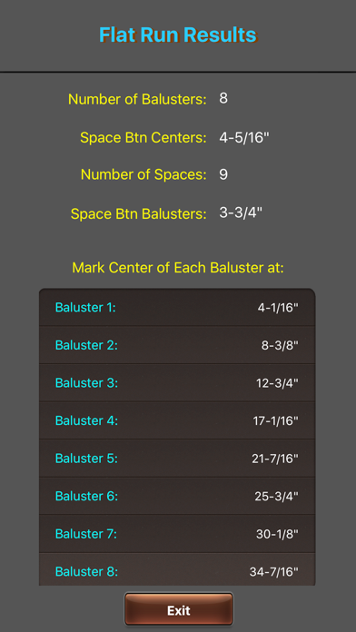 Baluster Calculator Elite screenshot 2