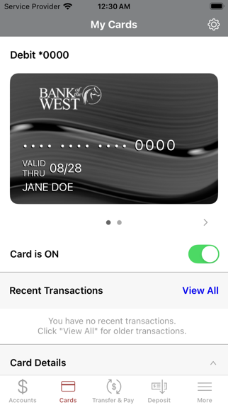 Bank of the West screenshot 1