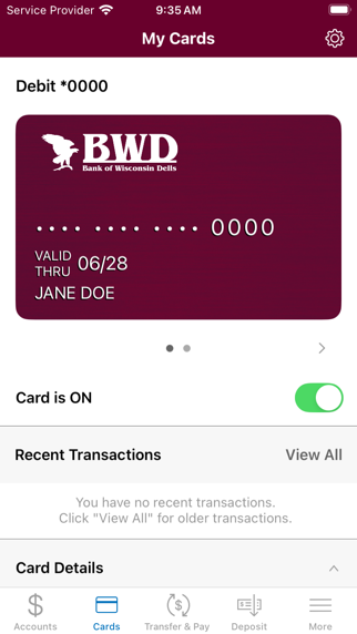 Bank of Wisconsin Dells Mobile screenshot 1