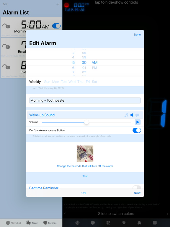 Barcode Alarm Clock screenshot 7