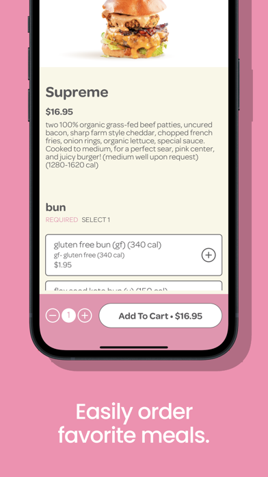Bareburger App screenshot 1
