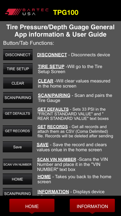 BARTEC USA - BT Tire Gauge screenshot 3