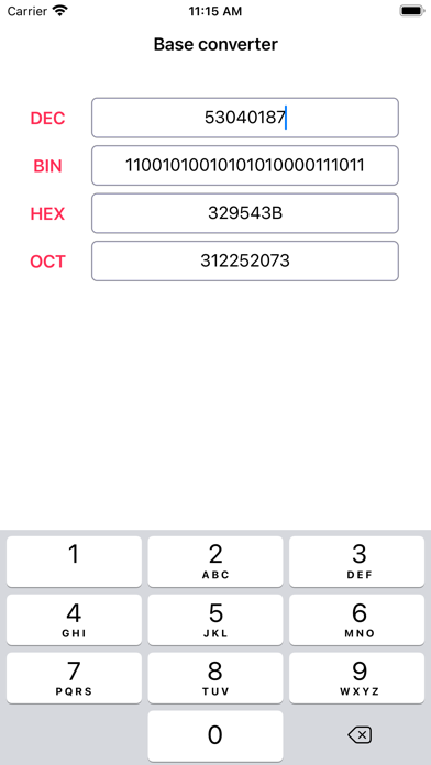 Base Converter Simple screenshot 1