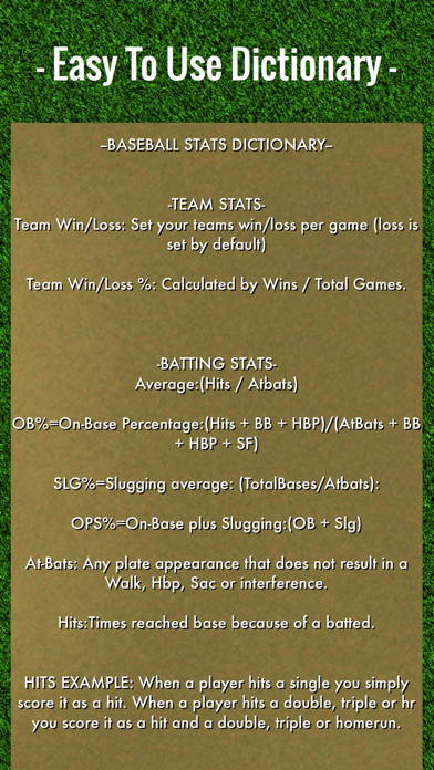 Baseball Stats Tracker Touch screenshot 2