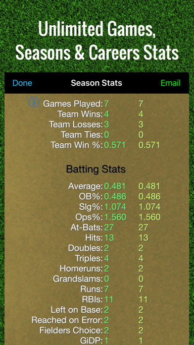 Baseball Stats Tracker Touch screenshot 4