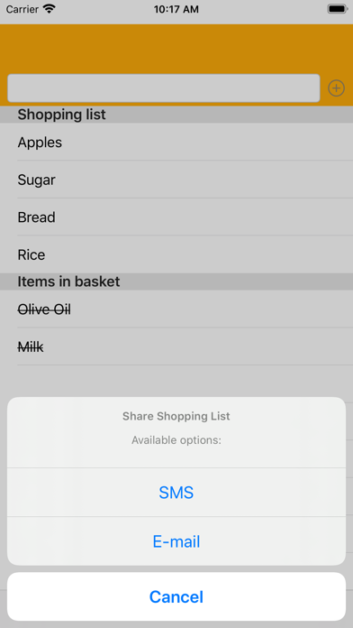 Basic Shopping List screenshot 1