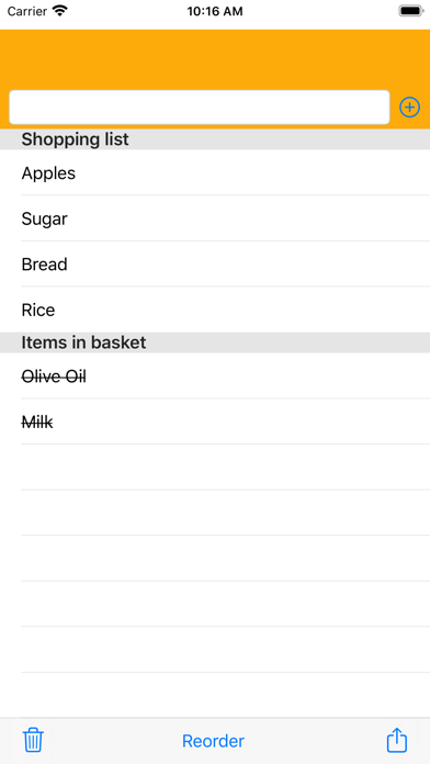 Basic Shopping List screenshot 3