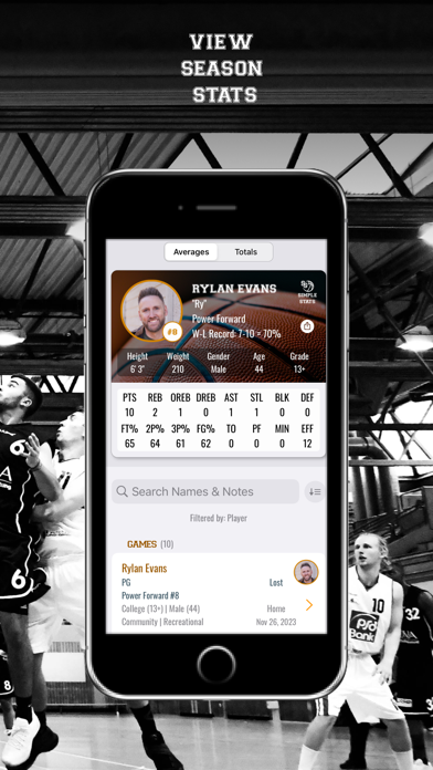Basketball Simple Stat Tracker screenshot 1