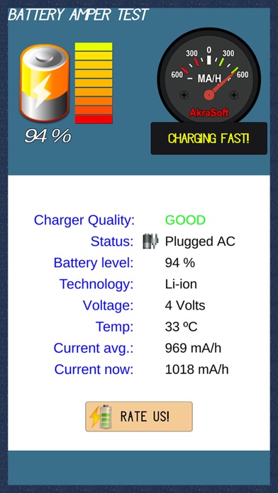 Battery and charger test screenshot 2