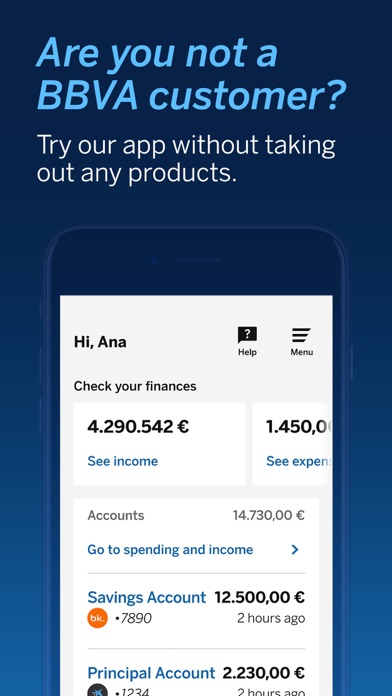 BBVA Spain | Online banking screenshot 1