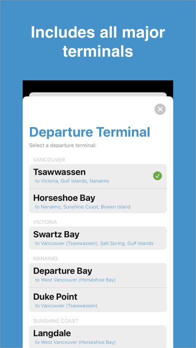 BC Ferry Times screenshot 1