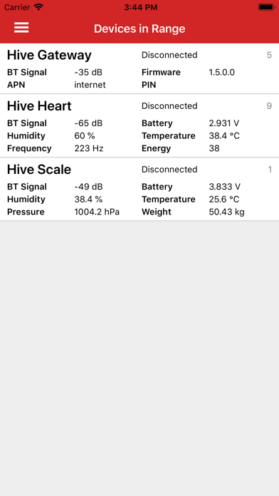 Bee hive monitoring diag screenshot 3