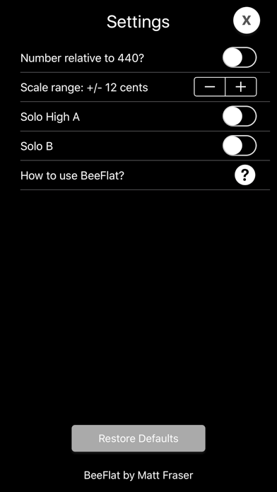 BeeFlat Bagpipe Tuner screenshot 2