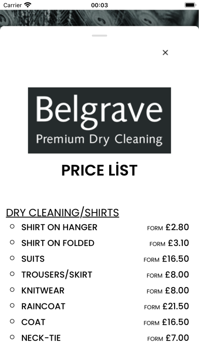 Belgrave Dry Cleaners screenshot 1