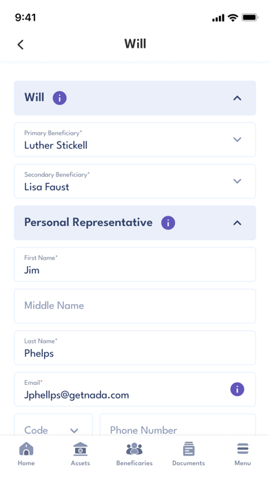 Beneficiary Plan screenshot 2