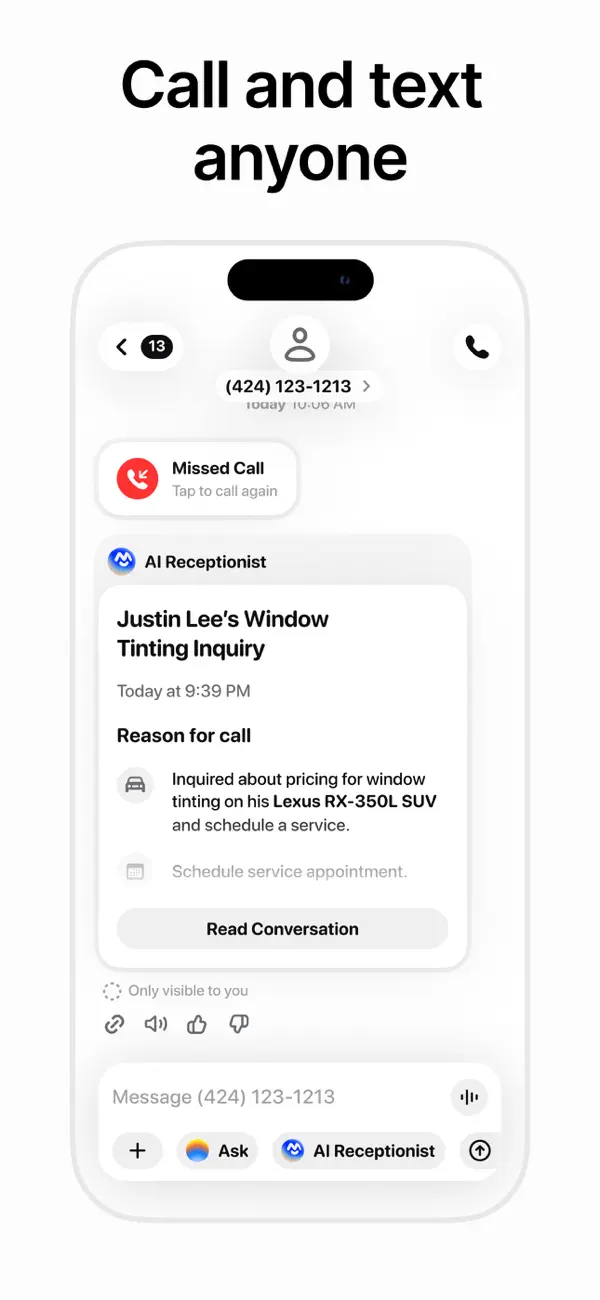 Beside (M1): AI Receptionist screenshot 1