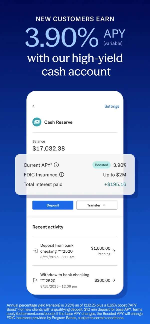 Betterment Invest & Save Money screenshot 2