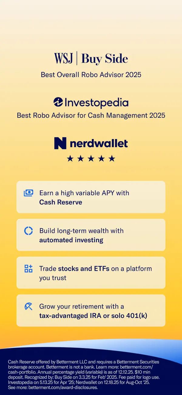 Betterment Invest & Save Money screenshot 4