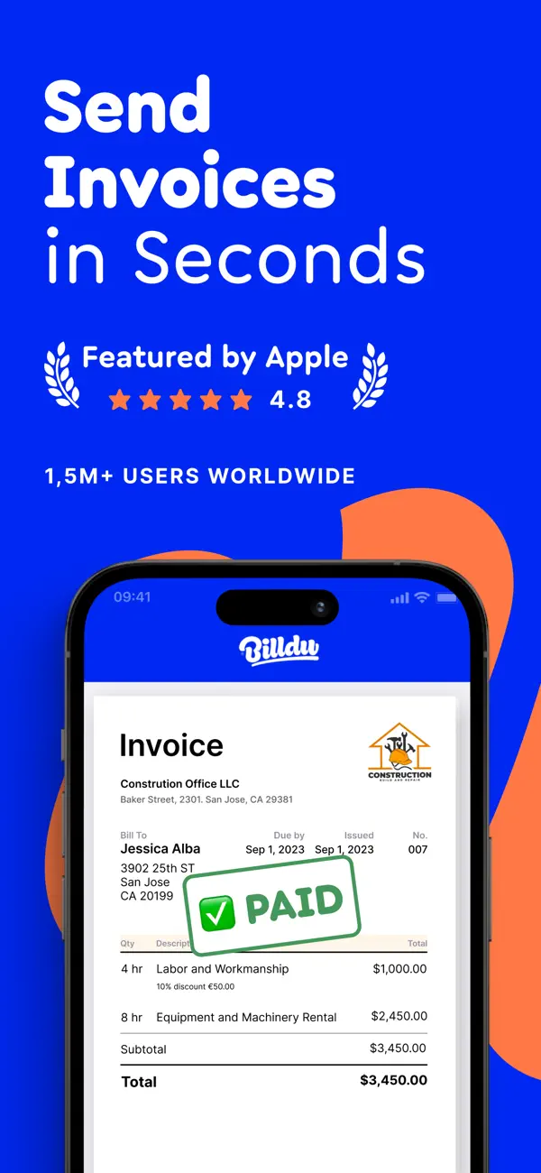 Billdu: Invoice Estimate Maker screenshot 6