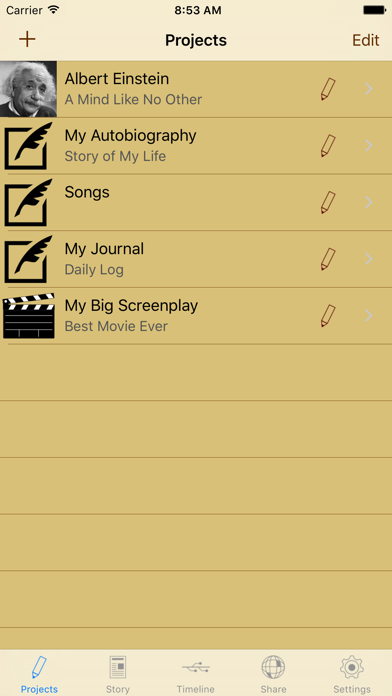 Biographer screenshot 5