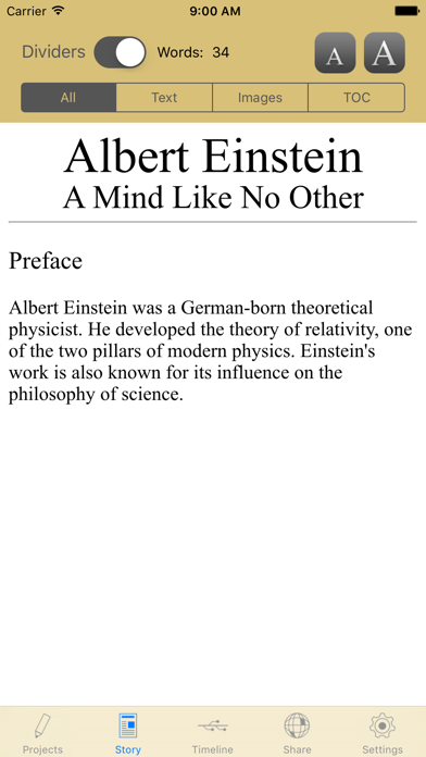 Biographer screenshot 3