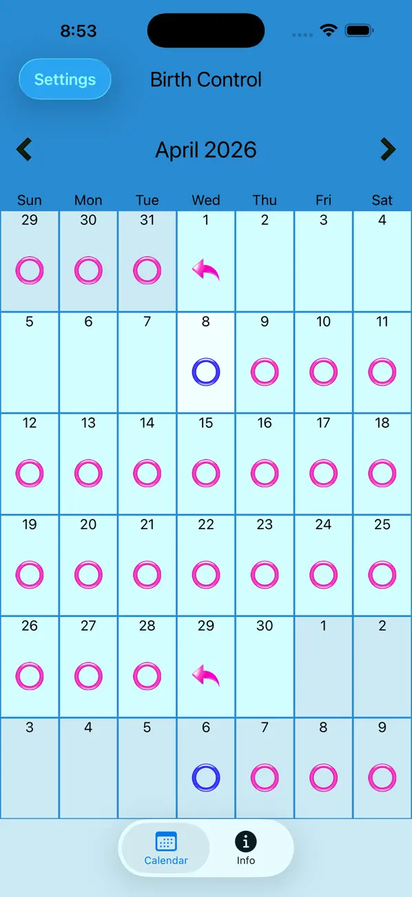 Birth Control Pill Reminder screenshot 2
