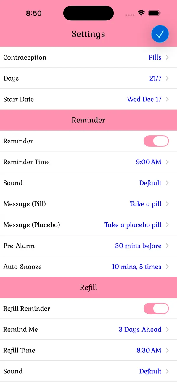 Birth Control Pill Reminder screenshot 5