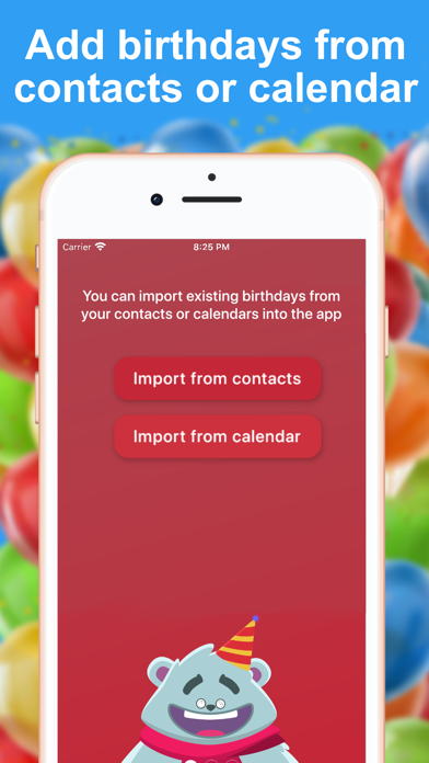 Birthday Calendar and Reminder screenshot 2